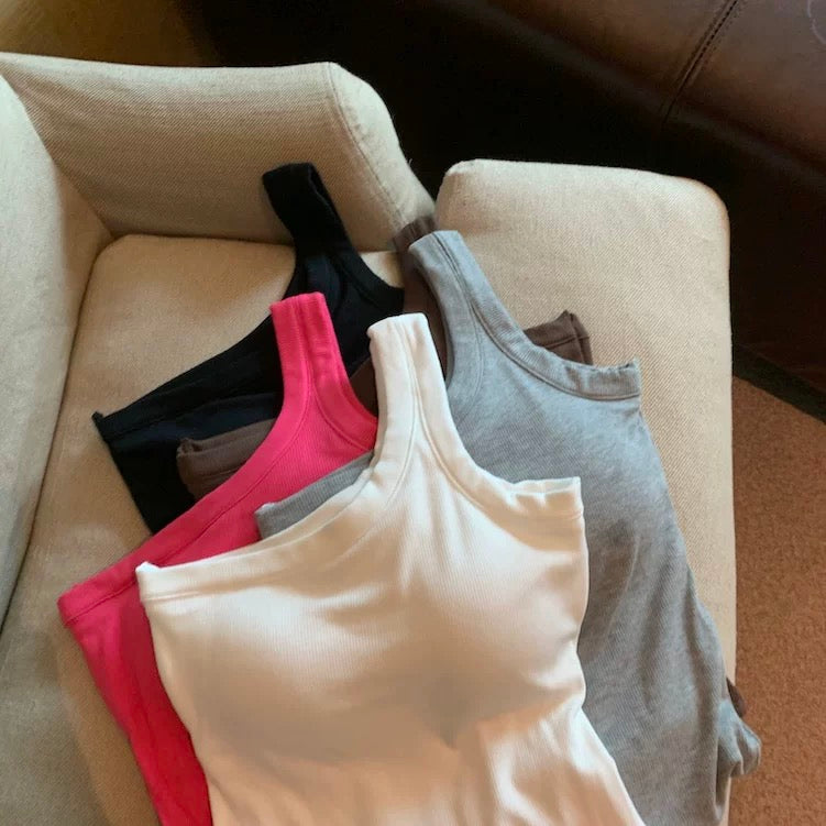 Isla One Shoulder Built-In Bra Camisole